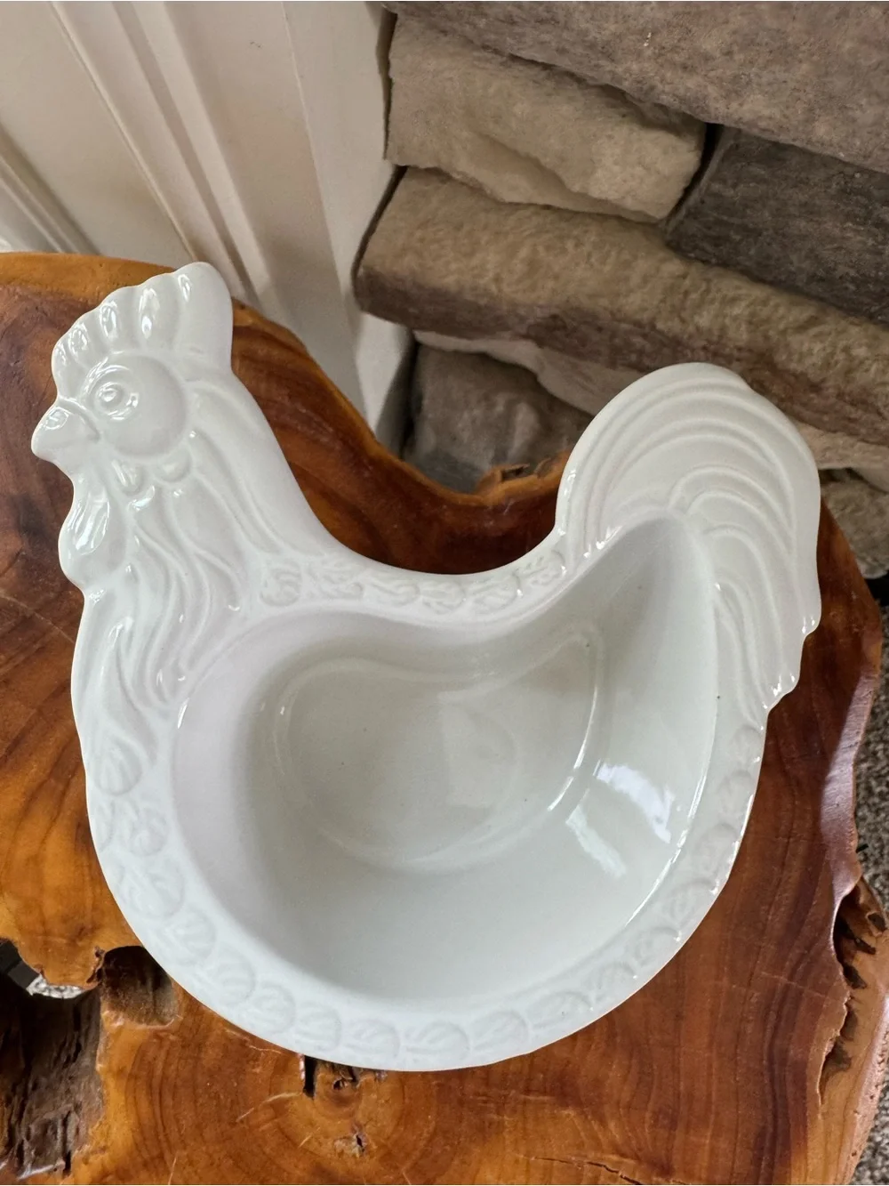Temptations by Tara, Doodle Doo, 8 oz, Chicken Ramekins White, Ceramic, Set of 4